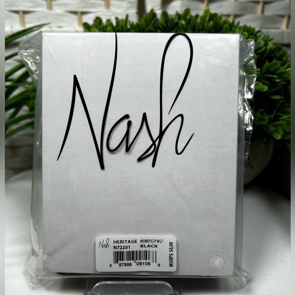 NIB- Patricia Nash Men’s Money Clip Wallet in Black, Heritage Collection - Picture 6 of 6